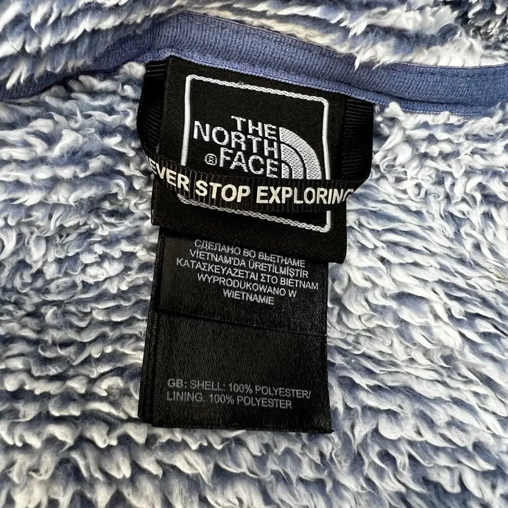 The North Face Fleece Jacket Women's S Blue White Osito Full Zip Cozy Normcore - Picture 10 of 12